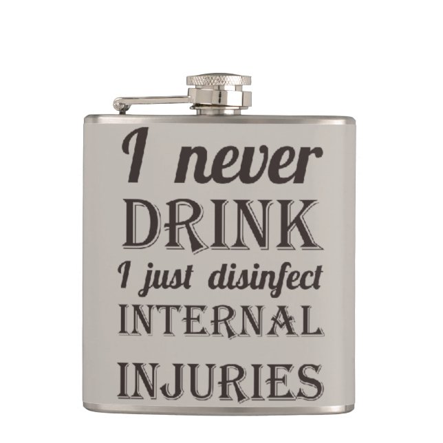 Internal Injuries Hip Flask (Front)