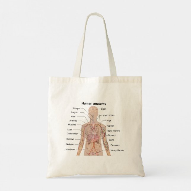 Internal Organs Human Body Anatomy Chart Tote Bag (Back)