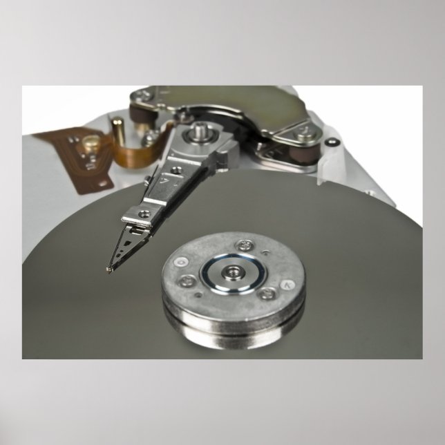Internals of a hard disc drive poster (Front)