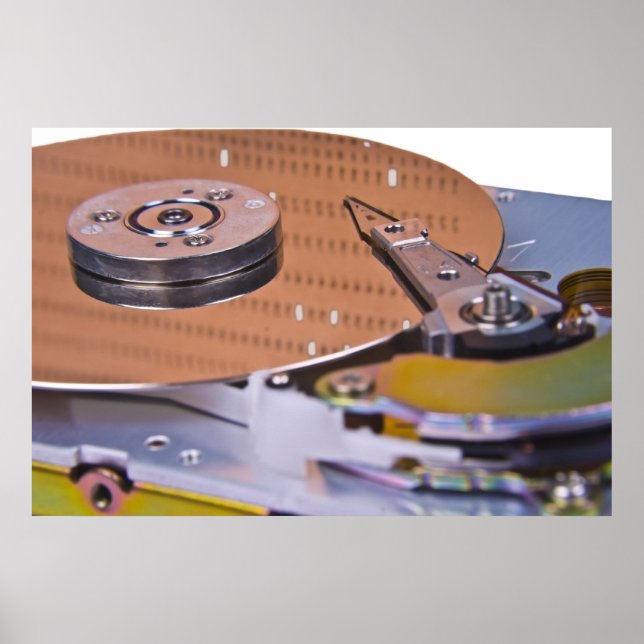 Internals of a hard disc drive poster (Front)