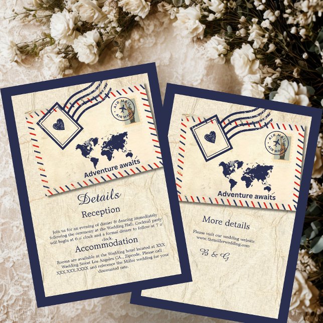 International Adventure Rustic Destination Wedding Enclosure Card (Creator Uploaded)