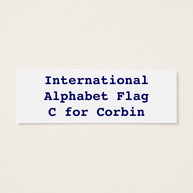 International Alphabet Flags C (Back)