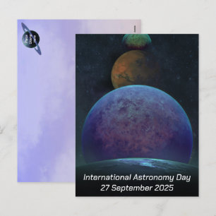 International Astronomy Day - Planets Holiday Postcard