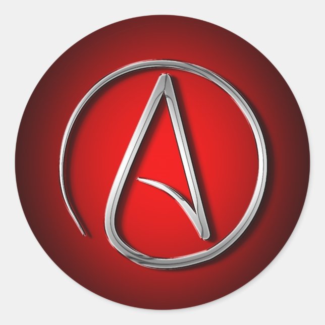 International Atheist Symbol Classic Round Sticker (Front)