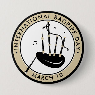 International Bagpipe Day 3 Inch Round Button