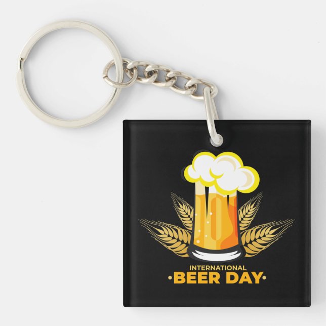 International Beer Day    Keychain (Front)