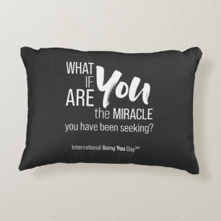 International Being You Day Quote Accent Pillow