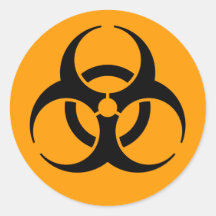 International biohazard symbol stickers