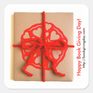 International Book Giving Day sticker (square)