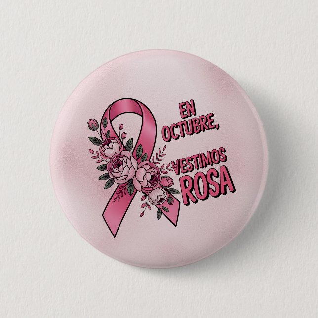 International Breast Cancer Day 2 Inch Round Button (Front)