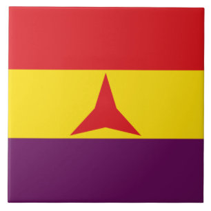 International Brigades Flag (Spanish Civil War) Tile