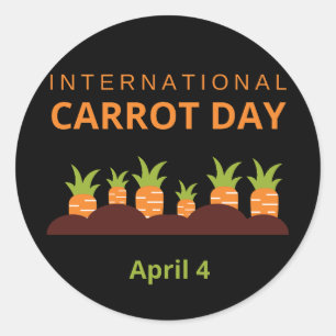 International Carrot Day April 4 Classic Round Sticker