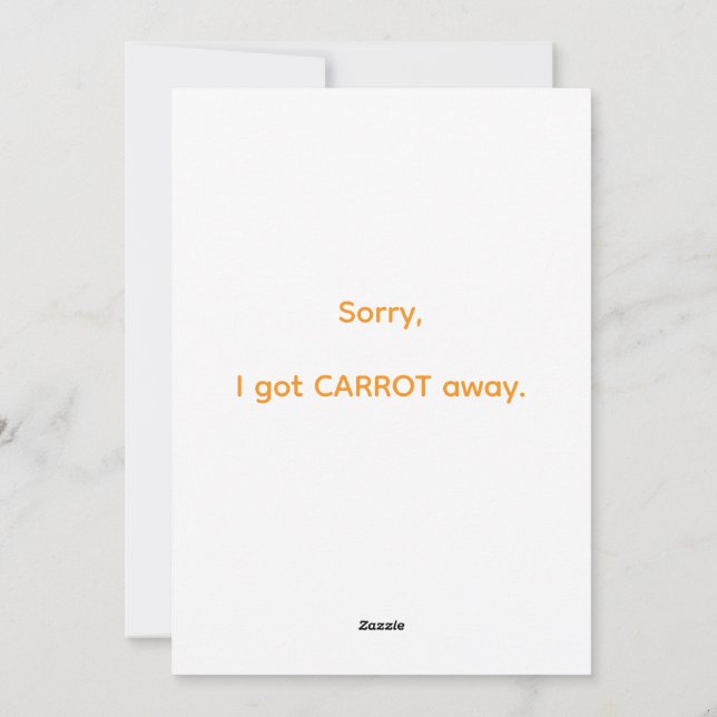 International Carrot Day Holiday Card (Back)