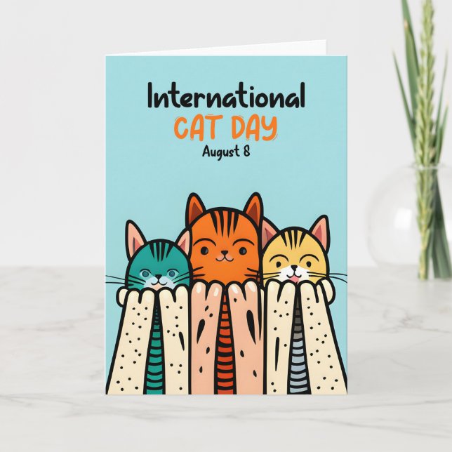 International Cat Day  Card (Front)
