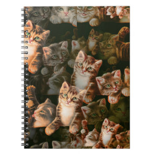 International Cat Day - Cats Texture Pattern Notebook