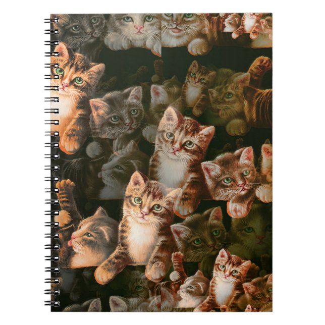 International Cat Day - Cats Texture Pattern Notebook (Front)