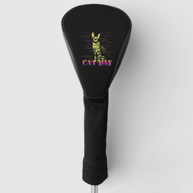International cat day    golf head cover (Front)