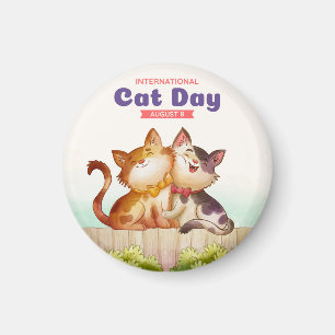 International Cat Day  Magnet