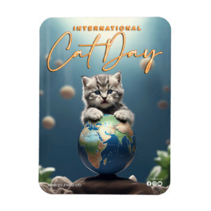 International Cat Day  Magnet