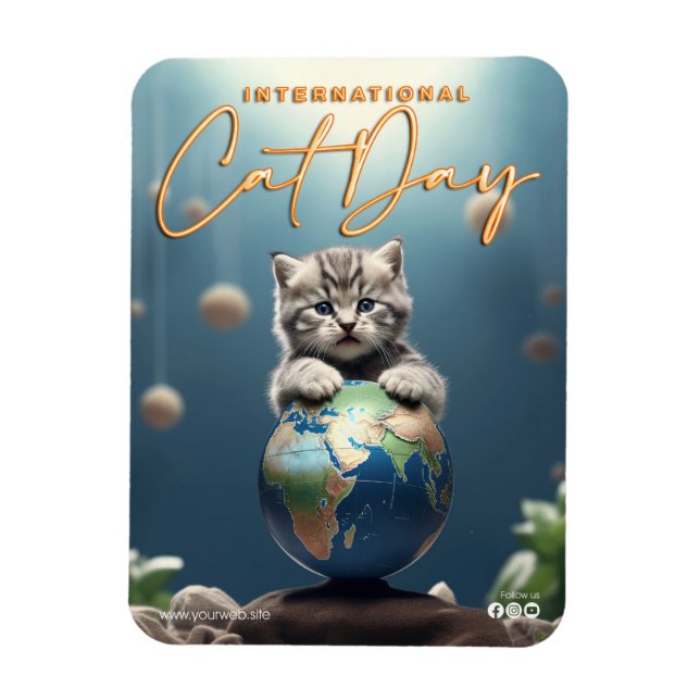 International Cat Day  Magnet (Vertical)
