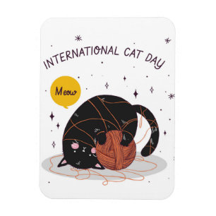 International Cat Day  Magnet