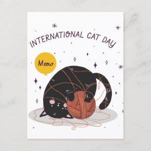 International Cat Day Postcard