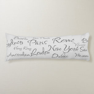 International Cities (New York,London,Paris,Dubai) Body Pillow