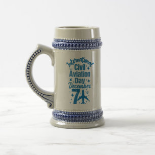 International Civil Aviation Day December 7 Beer Stein
