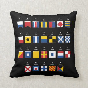 International Code of Signals Alphabet 2 Throw Pillow