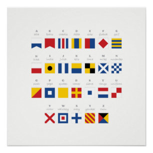 International Code of Signals Alphabet Poster