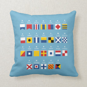 International Code of Signals Alphabet Throw Pillow