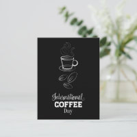 International Coffee Day Sign Postcard