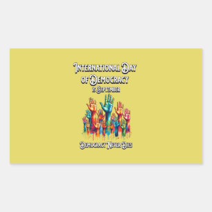 International Day of Democracy. Sticker