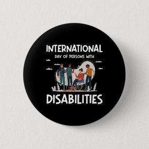 International Day Of Person With Disabilities 2 Inch Round Button