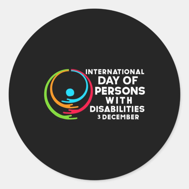 International Day of Persons with Disabilities 7 Classic Round Sticker (Front)
