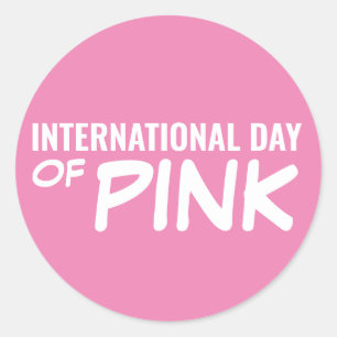 International Day of Pink Classic Round Sticker