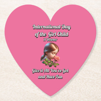 International Day of the Girl. Have Fun Paper Coaster