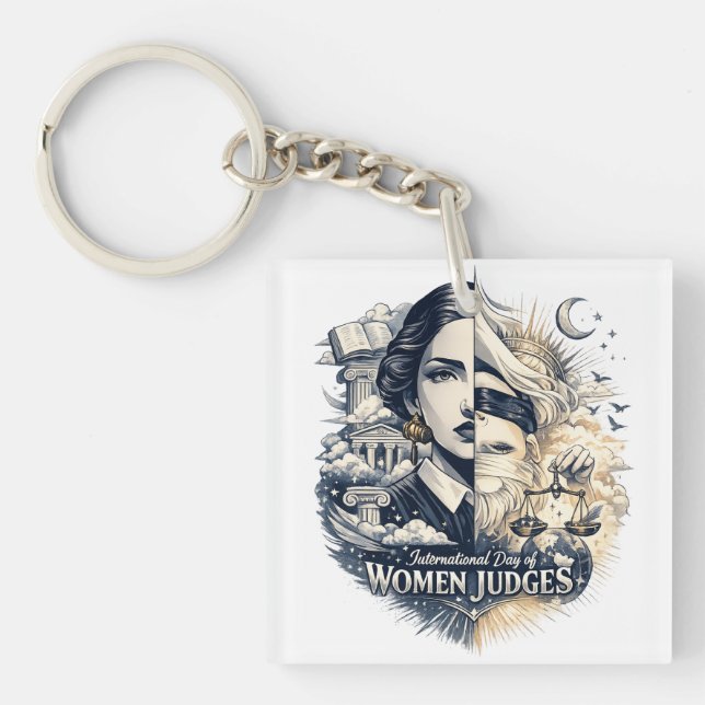 International Day of Women Judges Keychain (Front)