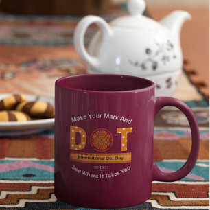 International Dot Day Design Two-Tone Coffee Mug
