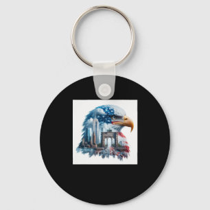 International Eagle Usa Sticker Keychain