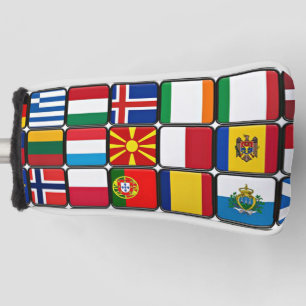 International flag collection, world flags golf head cover