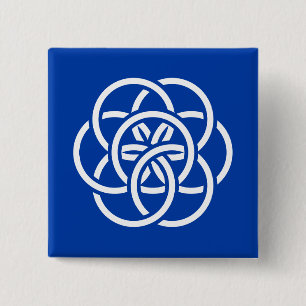 International Flag of Planet Earth 2 Inch Square Button