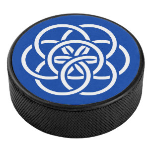 International Flag of Planet Earth Hockey Puck