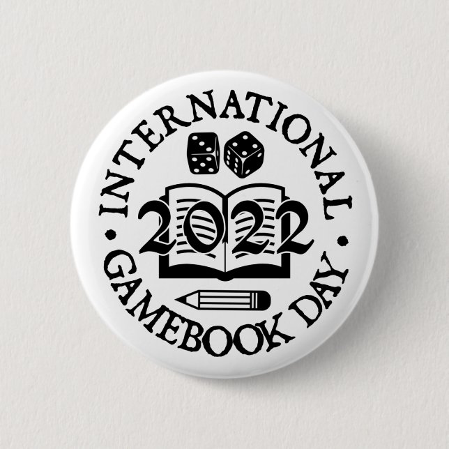 International Gamebook Day 2022 Badge 2 Inch Round Button (Front)