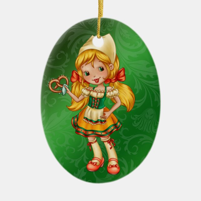 International - German Girl - SRF Ceramic Ornament (Front)