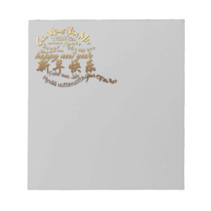 International Gold Wishes Rat New Year 2020 NoteP Notepad
