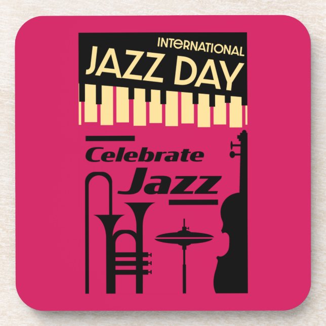 International jazz day April 30  Coaster (Front)