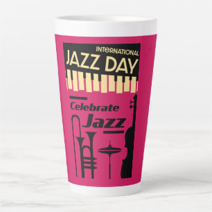 International jazz day April 30  Latte Mug