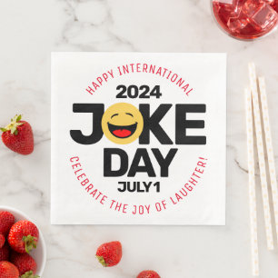 International Joke Day Laughing Face Napkin