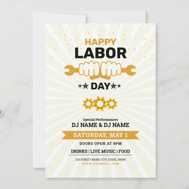 International Labour Day Flyer Invitation (Front)